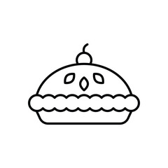 Pie vector icon 