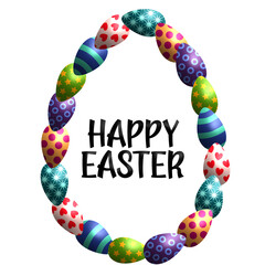 happy easter card with eggs