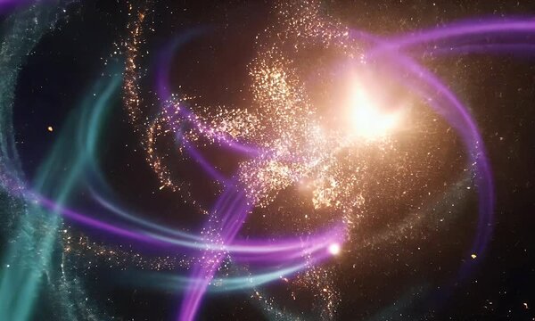 Ultra-hd 4k footage capturing a mesmerizing stardust explosion with cosmic particles dispersing in slow motion, illuminated by brilliant celestial ligh