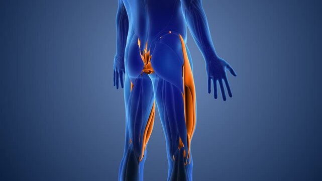 Animation of the thigh muscles pain