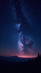 Obraz premium Celestial scene with twinkling stars on a dark canvas, stars, space, galaxy