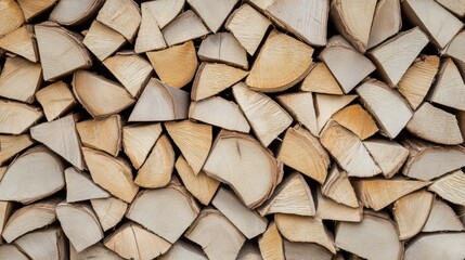 Fototapeta premium Pile of firewood. Deforestation.