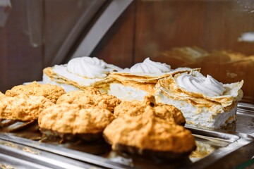 Delicious Cream-Filled Pastries and Meringue Desserts