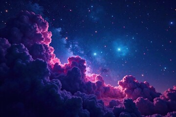 Cosmic night sky with stars and galaxy background, universe, stars