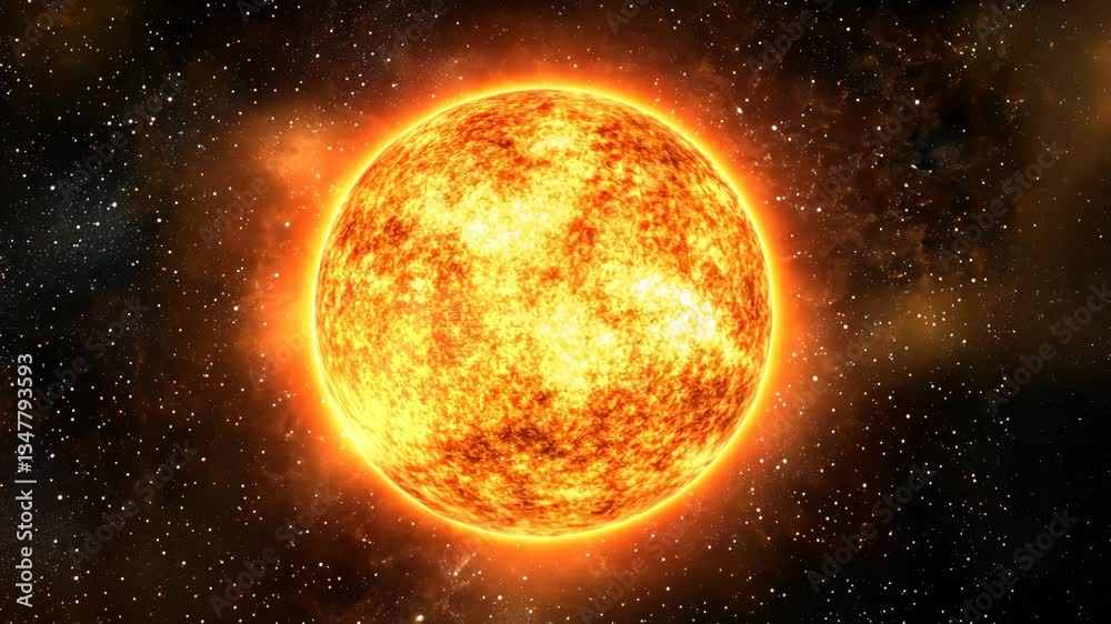 Canvas Prints bright sun shining in the universe with glowing rays and cosmic backdrop during a clear day