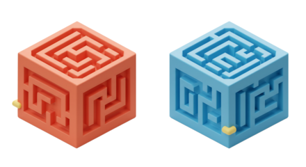 Cube Maze Puzzle: 3D Isometric Game for Problem Solving
