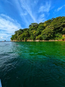 Anse Paoua Bay, a bay located near an island off the coast of the west peninsula on Trinidad, West Indies. These islands are known as DDI or Down D Islands.