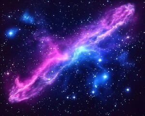 Obraz premium Space nebula, colorful galaxy background, outer space