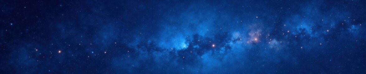 Fototapeta premium Deep space with twinkling stars against a dark blue background, cosmos, space