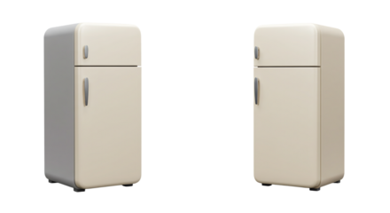 Retro Refrigerators: Vintage Style Appliance Stock Photo