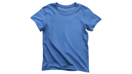 Light blue t-shirt mockup with transparent background for easy customization