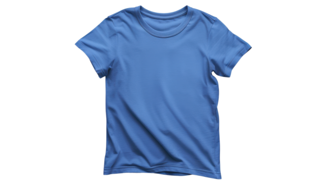Light blue t-shirt mockup with transparent background for easy customization