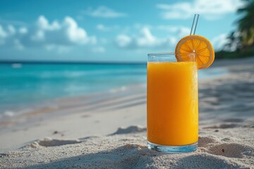 Tropical Orange Juice Beach Drink Summer Vacation