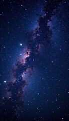 Panorama of a starry night sky with a vast expanse of stars and space dust, stars, nebulas