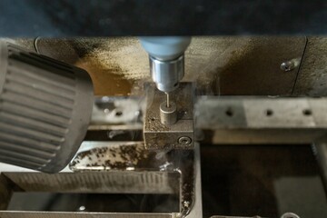 electrical discharge machining of metal, industrial metal processing