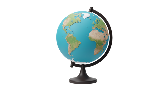 3D World Globe Model: Stock Illustration