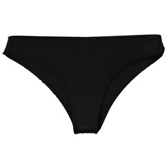 Panty bikini negra – Maqueta en PNG con fondo transparente, ideal para diseño de moda y branding