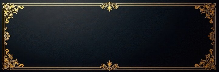 Luxurious black invitation card with gold foil details, black invitation, satin ribbon, VIP access