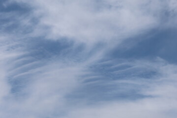 Blue sky with tender clouds