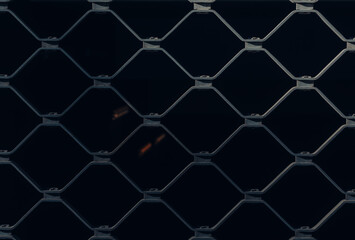 Metal Diamond-Pattern Security Grille with Repetitive Geometric Shapes