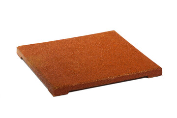 Textured Red Rubber Tile for Various Applications Including Flooring, Outdoor Spaces, and Gym Areas, Perfect for Safety and Comfort in Busy Environments