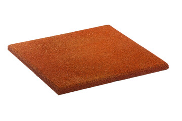 Sturdy Brick Red Colored Rubber Surface Tile for Various Applications in Home, Gym or Outdoor Environments for Safety and Comfort while Exercising or Playing Games