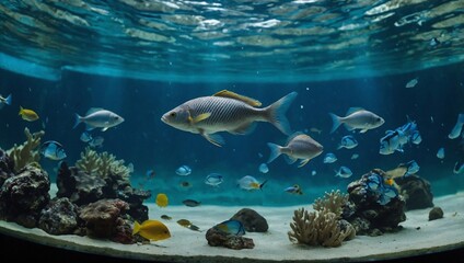 Fish in an aquarium (repeated).