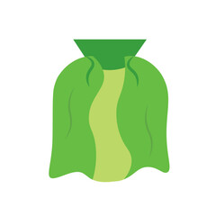 Isolated green magician cloak magic icon