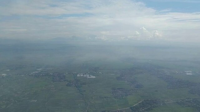 aerial view of the green mountains