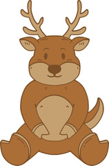 Fototapeta premium Zoo Deer Illustration