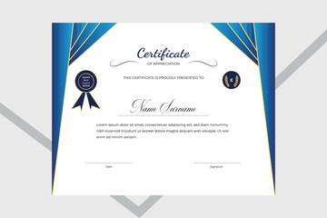 Stylish certificate design template