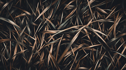 Shadow marsh grass blades hunting camouflage seamless camo pattern texture. Hidden Blade. Illustration