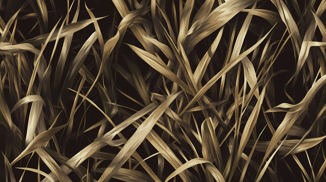 Shadow marsh grass blades hunting camouflage seamless camo pattern texture. Hidden Blade. Illustration