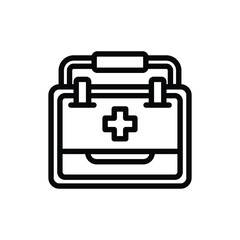 First Aid Kit Icon Illustration Isolated on White Background Health Concept