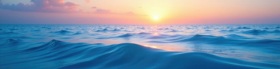 Fototapeta premium Soft gradient blue background resembling a serene ocean at sunset , abstract , tranquility, peaceful