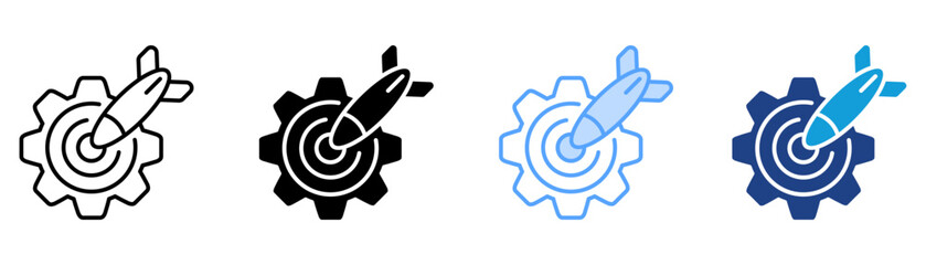 Target Icon Set Multiple Style Collection