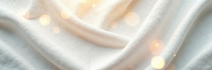 Softly illuminated vintage white cloth texture with intricate weave, fabric, vintage