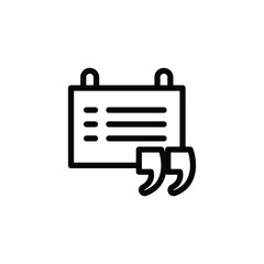 Schedule with Quote Icon Represents Reminder and Important Tasks