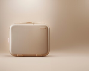 suitcase on minimalistic background