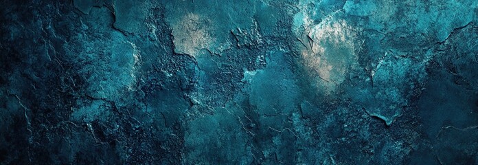 Obraz premium Deep Teal Textured Wall: Abstract Background, Design Element, Grunge, Artistic Texture, Ocean-Inspired, Vintage, Rough Surface, Dark Blue Hues, Intricate Details, Modern Decor