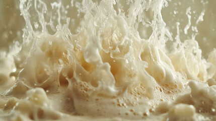 Creamy beer foam texture close up abstract background image ale pub bar.