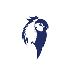Parrot logo on white background. Parrot logo design. Vector illustration.
