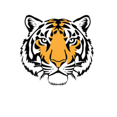 Tiger logo. Bold Tiger Head Graphic for Design. Tiger head vector illustration. 