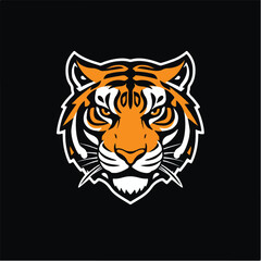 Tiger logo. Bold Tiger Head Graphic for Design. Tiger head vector illustration. 