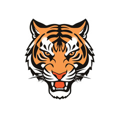 Tiger logo. Bold Tiger Head Graphic for Design. Tiger head vector illustration. 