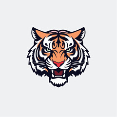 Tiger logo. Bold Tiger Head Graphic for Design. Tiger head vector illustration. 