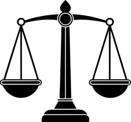 flat design. Balance scale icon vector