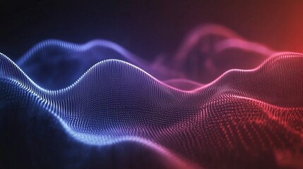 Abstract digital landscape with vibrant color gradients