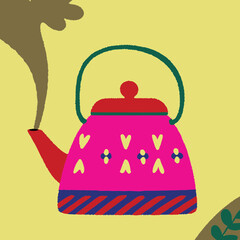 Teapot Kettle Vector Illustration