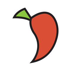 Isolated chile mexican vector illustration